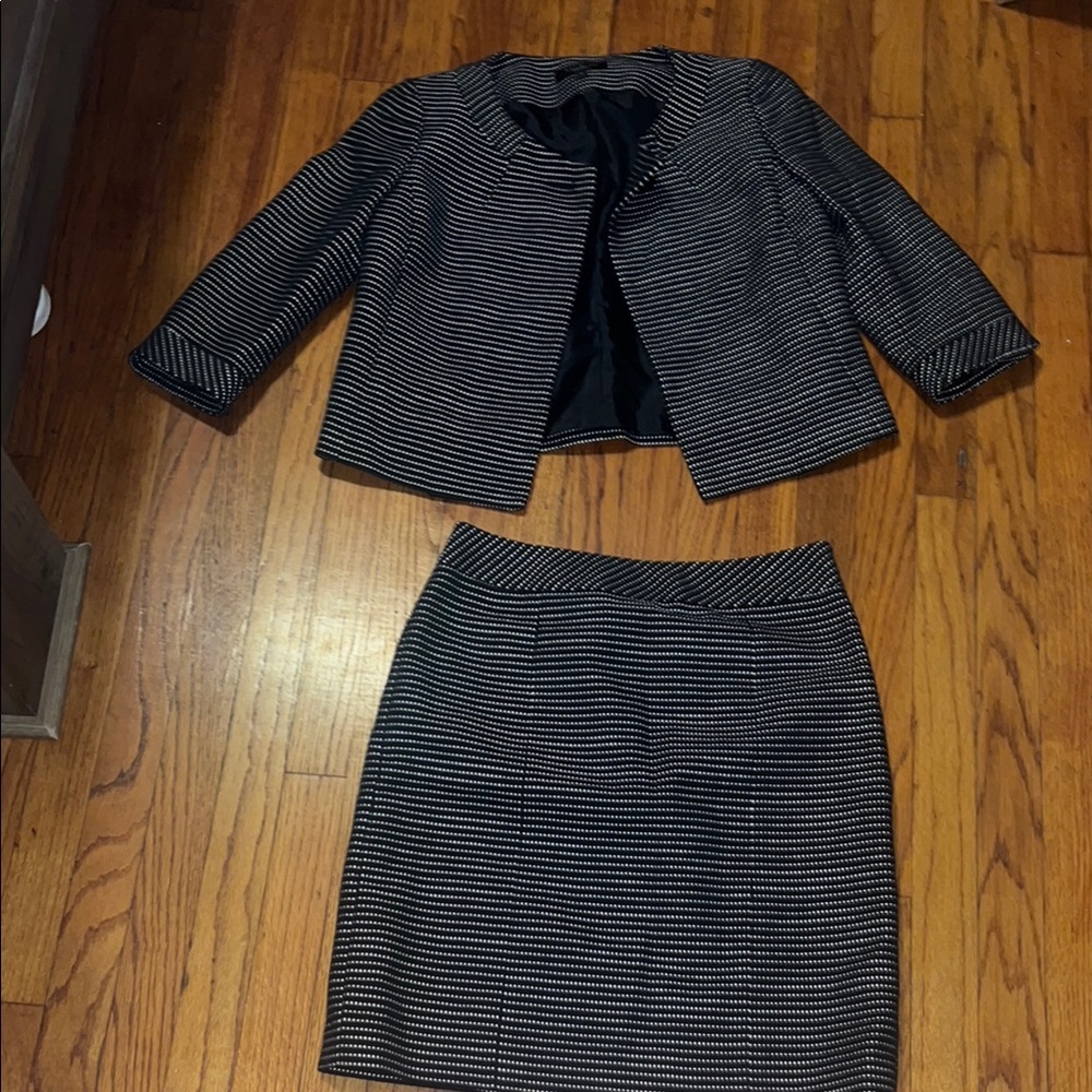 Striped Black and White Women's Skirt and jacket